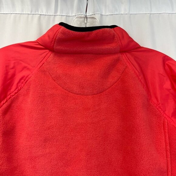 Kate Lord Womens Fleece Jacket Red White Color Block Full Zip Pockets Small - Picture 5 of 10